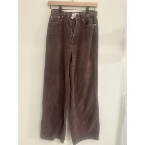 BDG Urban Outfitters High & Wide Chunky Corduroy Wide‎ Leg Pants Size 26